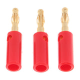 Maxbell 5Pcs/Pack Gold Plated Stereo Speaker Cable Banana Plug Connectors, (Open Screw Type), Red - Aladdin Shoppers