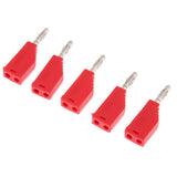 Maxbell 5Pieces 4mm Banana Plug For Test Probes Instrument Meter Connector Red - Aladdin Shoppers