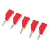 Maxbell 5Pieces 4mm Banana Plug For Test Probes Instrument Meter Connector Red - Aladdin Shoppers