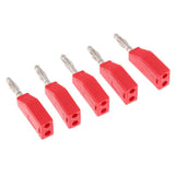 Maxbell 5Pieces 4mm Banana Plug For Test Probes Instrument Meter Connector Red - Aladdin Shoppers