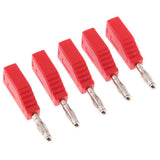 Maxbell 5Pieces 4mm Banana Plug For Test Probes Instrument Meter Connector Red - Aladdin Shoppers