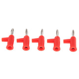 Maxbell 5Pieces Double Insert Copper Banana jack Socket 4mm Banana Plug Connector Red - Aladdin Shoppers