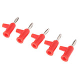 Maxbell 5Pieces Double Insert Copper Banana jack Socket 4mm Banana Plug Connector Red - Aladdin Shoppers