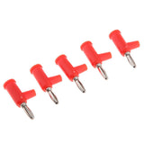 Maxbell 5Pieces Double Insert Copper Banana jack Socket 4mm Banana Plug Connector Red - Aladdin Shoppers