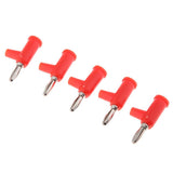 Maxbell 5Pieces Double Insert Copper Banana jack Socket 4mm Banana Plug Connector Red - Aladdin Shoppers