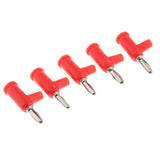 Maxbell 5Pieces Double Insert Copper Banana jack Socket 4mm Banana Plug Connector Red - Aladdin Shoppers