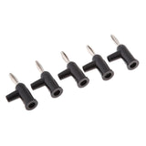 Maxbell 5Pieces Double Insert Copper Banana jack Socket 4mm Banana Plug Connector Black - Aladdin Shoppers