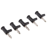 Maxbell 5Pieces Double Insert Copper Banana jack Socket 4mm Banana Plug Connector Black - Aladdin Shoppers