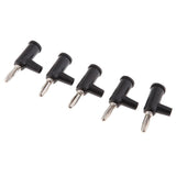 Maxbell 5Pieces Double Insert Copper Banana jack Socket 4mm Banana Plug Connector Black - Aladdin Shoppers