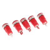 Maxbell 5pcs 4mm Banana Jack Panel Mount Binding Post Socket Terminal Connector 1000V 32A, Red - Aladdin Shoppers