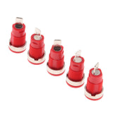 Maxbell 5pcs 4mm Banana Jack Panel Mount Binding Post Socket Terminal Connector 1000V 32A, Red - Aladdin Shoppers