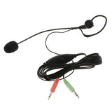 Maxbell Dual 3.5mm Plug Monaural Earhook Hanging Headset, Hands-Free Call Center Headphone with Noise Canceling Mic - Aladdin Shoppers