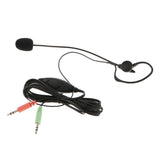 Maxbell Dual 3.5mm Plug Monaural Earhook Hanging Headset, Hands-Free Call Center Headphone with Noise Canceling Mic - Aladdin Shoppers