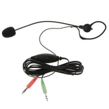 Maxbell Dual 3.5mm Plug Monaural Earhook Hanging Headset, Hands-Free Call Center Headphone with Noise Canceling Mic - Aladdin Shoppers