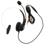 Maxbell Professional Telephone Headset Clear Voice Noise Cancellation Customer Service Wired Head-Mounted Monaural 3.5mm Headphone Jack for Call Center - Aladdin Shoppers