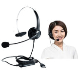 Maxbell USB Headset Call Center Noise Cancelling Corded Monaural Headset Headphone with Mic Microphone Volume Control and Mute Switch For Chat Webinar - Aladdin Shoppers
