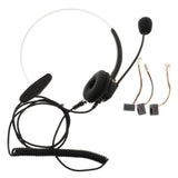 Maxbell Professional Telephone Headset Clear Voice Noise Cancellation Customer Service Wired Head-Mounted Headphone RJ9 Earphone Jack for Call Center - Black - Aladdin Shoppers