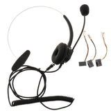 Maxbell Professional Telephone Headset Clear Voice Noise Cancellation Customer Service Wired Head-Mounted Headphone RJ9 Earphone Jack for Call Center - Black - Aladdin Shoppers
