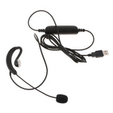 Maxbell Professional Telephone Headset Clear Voice Noise Cancellation Customer Service Wired Ear Hook Headphone USB Earphone Jack for Call Center - Aladdin Shoppers