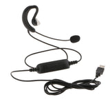 Maxbell Professional Telephone Headset Clear Voice Noise Cancellation Customer Service Wired Ear Hook Headphone USB Earphone Jack for Call Center - Aladdin Shoppers