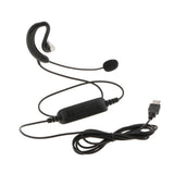 Maxbell Professional Telephone Headset Clear Voice Noise Cancellation Customer Service Wired Ear Hook Headphone USB Earphone Jack for Call Center - Aladdin Shoppers