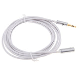 3.5mm Extension Audio Male To Female Headphone Cable White 2meter - Aladdin Shoppers