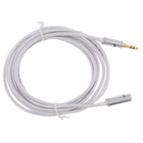 3.5mm Extension Audio Male To Female Headphone Cable White 2meter - Aladdin Shoppers