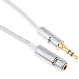 3.5mm Extension Audio Male To Female Headphone Cable White 2meter - Aladdin Shoppers