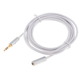 3.5mm Extension Audio Male To Female Headphone Cable White 2meter - Aladdin Shoppers