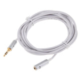 3.5mm Extension Audio Male To Female Headphone Cable White 3meter - Aladdin Shoppers