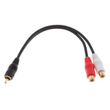 RCA Male to 2 RCA Female Y Splitter Adapter Cable Converter Audio Cord 0.2m - Aladdin Shoppers