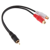 RCA Male to 2 RCA Female Y Splitter Adapter Cable Converter Audio Cord 0.2m - Aladdin Shoppers