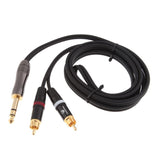 6.35mm To Dual RCA Amplifier Mixing Console TRS Audio Cable 1.5m - Aladdin Shoppers