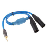 1/8 Inch to Dual XLR Stereo Splitter Y Audio Cable (1.6FT) - Male 3.5mm Phono Mono to XLR Male Connector Wire Cord Plug Jack - Aladdin Shoppers