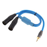 1/8 Inch to Dual XLR Stereo Splitter Y Audio Cable (1.6FT) - Male 3.5mm Phono Mono to XLR Male Connector Wire Cord Plug Jack - Aladdin Shoppers