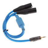 1/8 Inch to Dual XLR Stereo Splitter Y Audio Cable (1.6FT) - Male 3.5mm Phono Mono to XLR Male Connector Wire Cord Plug Jack - Aladdin Shoppers