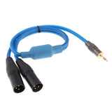 1/8 Inch to Dual XLR Stereo Splitter Y Audio Cable (1.6FT) - Male 3.5mm Phono Mono to XLR Male Connector Wire Cord Plug Jack - Aladdin Shoppers