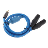 1/8 Inch to Dual XLR Stereo Splitter Y Audio Cable (3.3FT) - Male 3.5mm Phono Mono to XLR Male Connector Wire Cord Plug Jack - Aladdin Shoppers