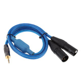 1/8 Inch to Dual XLR Stereo Splitter Y Audio Cable (3.3FT) - Male 3.5mm Phono Mono to XLR Male Connector Wire Cord Plug Jack - Aladdin Shoppers