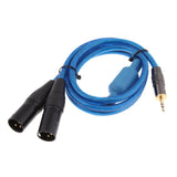 1/8 Inch to Dual XLR Stereo Splitter Y Audio Cable (3.3FT) - Male 3.5mm Phono Mono to XLR Male Connector Wire Cord Plug Jack - Aladdin Shoppers