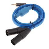 1/8 Inch to Dual XLR Stereo Splitter Y Audio Cable (3.3FT) - Male 3.5mm Phono Mono to XLR Male Connector Wire Cord Plug Jack - Aladdin Shoppers