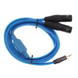 1/8 Inch to Dual XLR Stereo Splitter Y Audio Cable (6.6FT) - Male 3.5mm Phono Mono to XLR Male Connector Wire Cord Plug Jack - Aladdin Shoppers