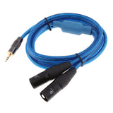 1/8 Inch to Dual XLR Stereo Splitter Y Audio Cable (6.6FT) - Male 3.5mm Phono Mono to XLR Male Connector Wire Cord Plug Jack - Aladdin Shoppers