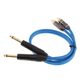 Dual 1/4 Inch to Dual RCA Stereo Audio Cable (1.6FT) - Male 6.35mm Phono Mono to RCA Male Connector Wire Cord Plug Jack - Aladdin Shoppers