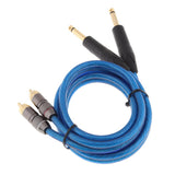 Dual 1/4 Inch to Dual RCA Stereo Audio Cable (3.3FT) - Male 6.35mm Phono Mono to RCA Male Connector Wire Cord Plug Jack - Aladdin Shoppers