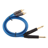 Dual 1/4 Inch to Dual RCA Stereo Audio Cable (3.3FT) - Male 6.35mm Phono Mono to RCA Male Connector Wire Cord Plug Jack - Aladdin Shoppers