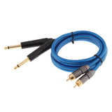 Dual 1/4 Inch to Dual RCA Stereo Audio Cable (3.3FT) - Male 6.35mm Phono Mono to RCA Male Connector Wire Cord Plug Jack - Aladdin Shoppers