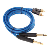 Dual 1/4 Inch to Dual RCA Stereo Audio Cable (4.9FT) - Male 6.35mm Phono Mono to RCA Male Connector Wire Cord Plug Jack - Aladdin Shoppers