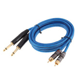 Dual 1/4 Inch to Dual RCA Stereo Audio Cable (4.9FT) - Male 6.35mm Phono Mono to RCA Male Connector Wire Cord Plug Jack - Aladdin Shoppers