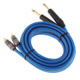 Dual 1/4 Inch to Dual RCA Stereo Audio Cable (6.6FT) - Male 6.35mm Phono Mono to RCA Male Connector Wire Cord Plug Jack - Aladdin Shoppers